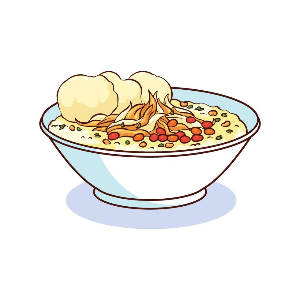 hand drawn bubur ayam 1 vector
