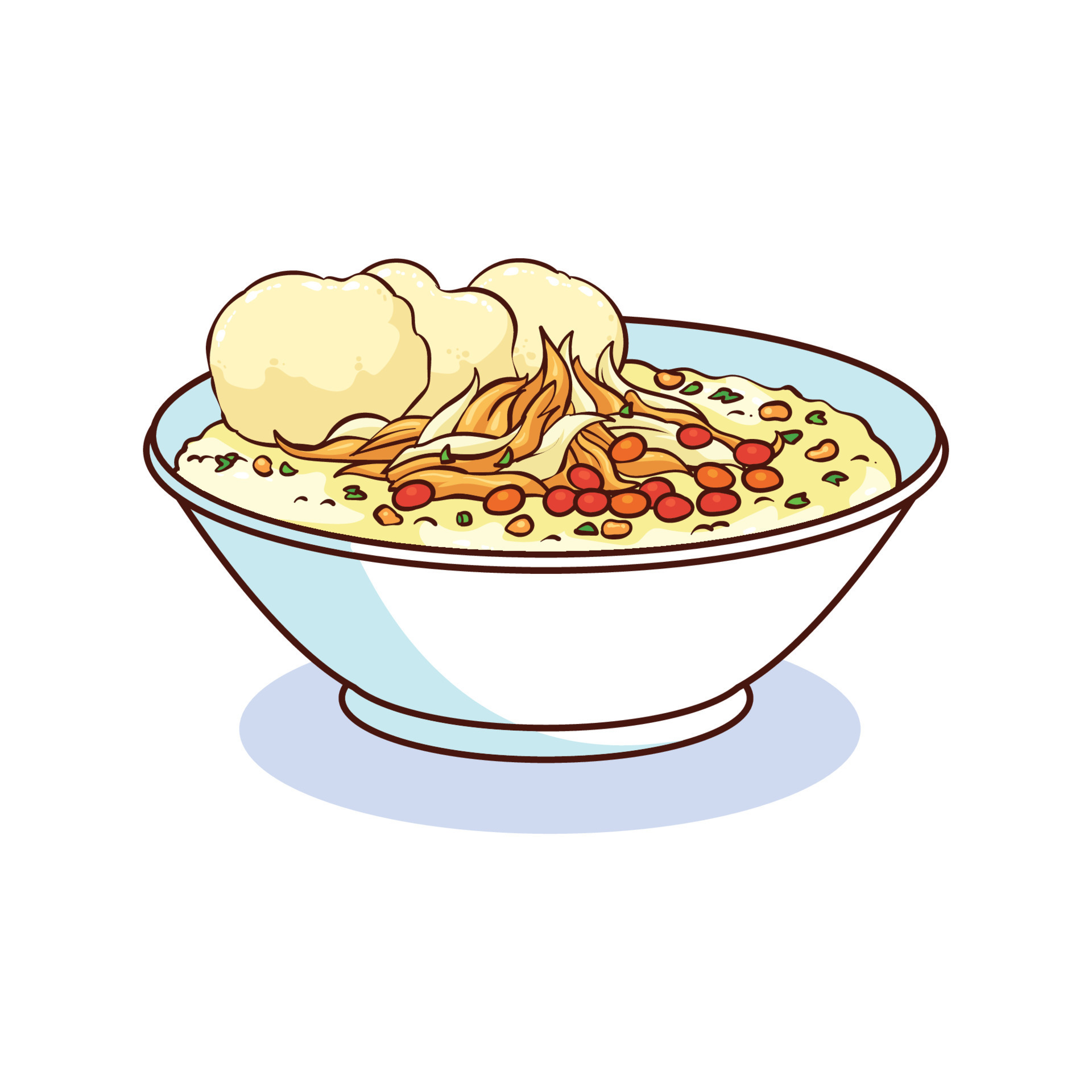 hand drawn bubur ayam 1 7949284 Vector Art at Vecteezy