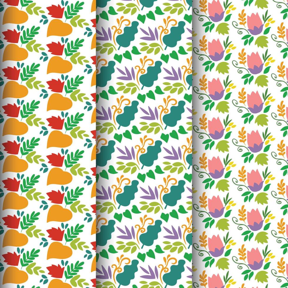 hand drawn floral pattern 2 vector