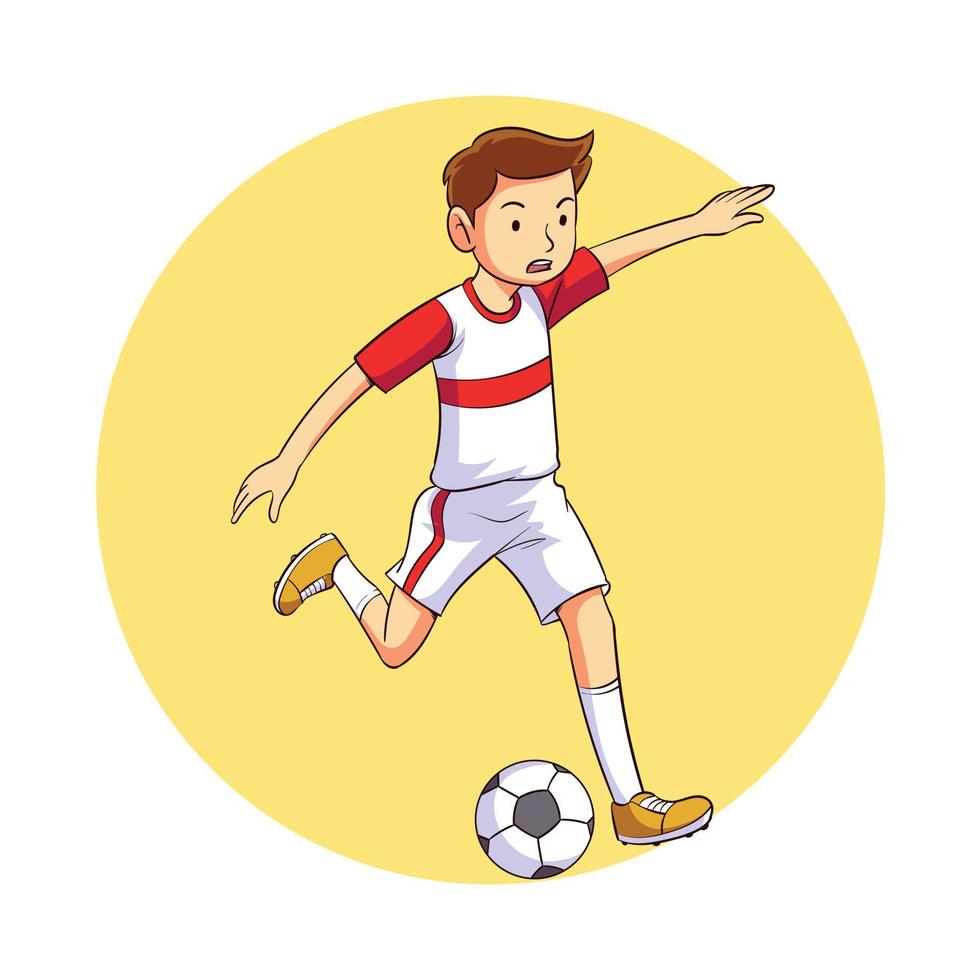pateando la pelota vector