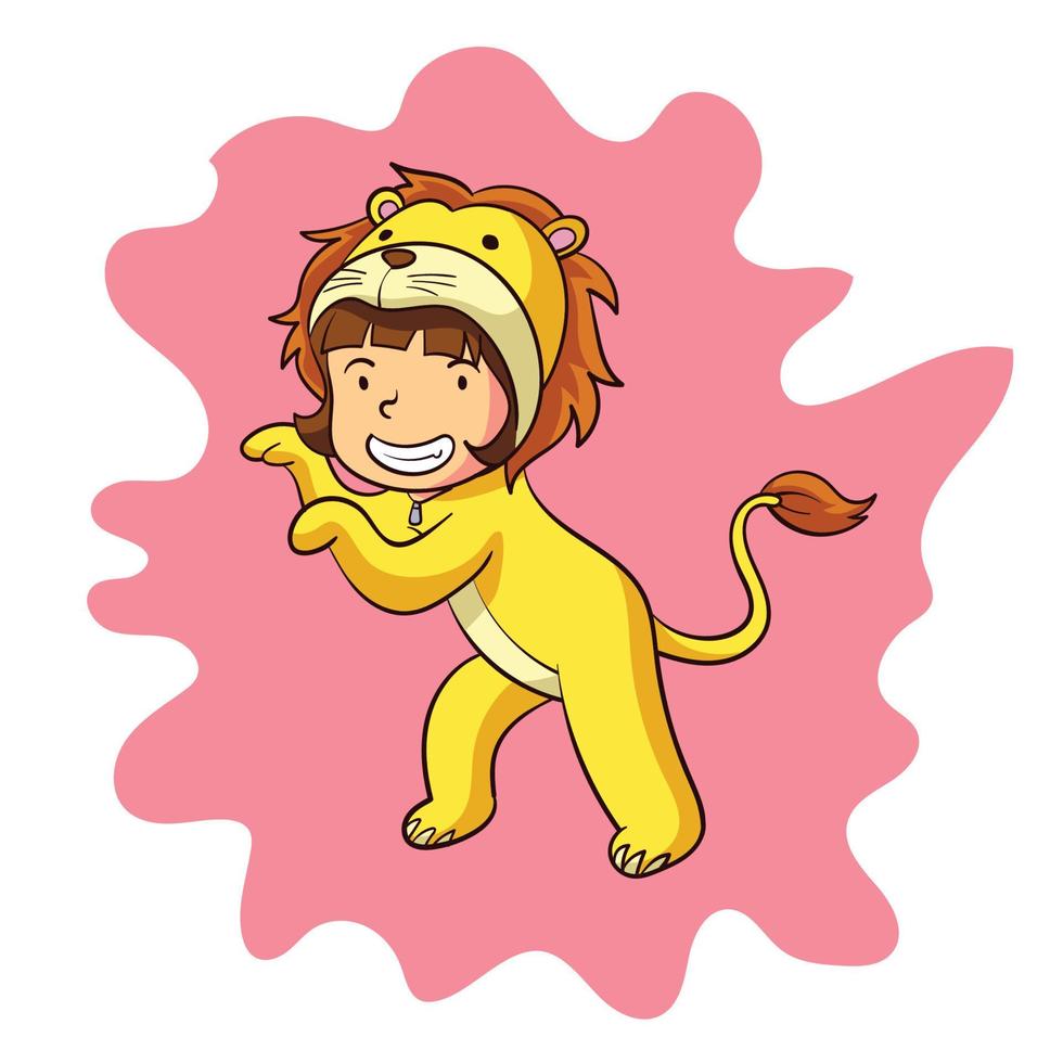 A sweet zodiac leo character vector