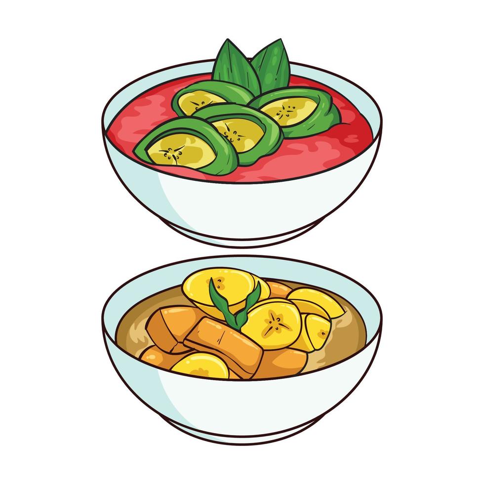 hand drawn ramadan food in indonesia 1 vector
