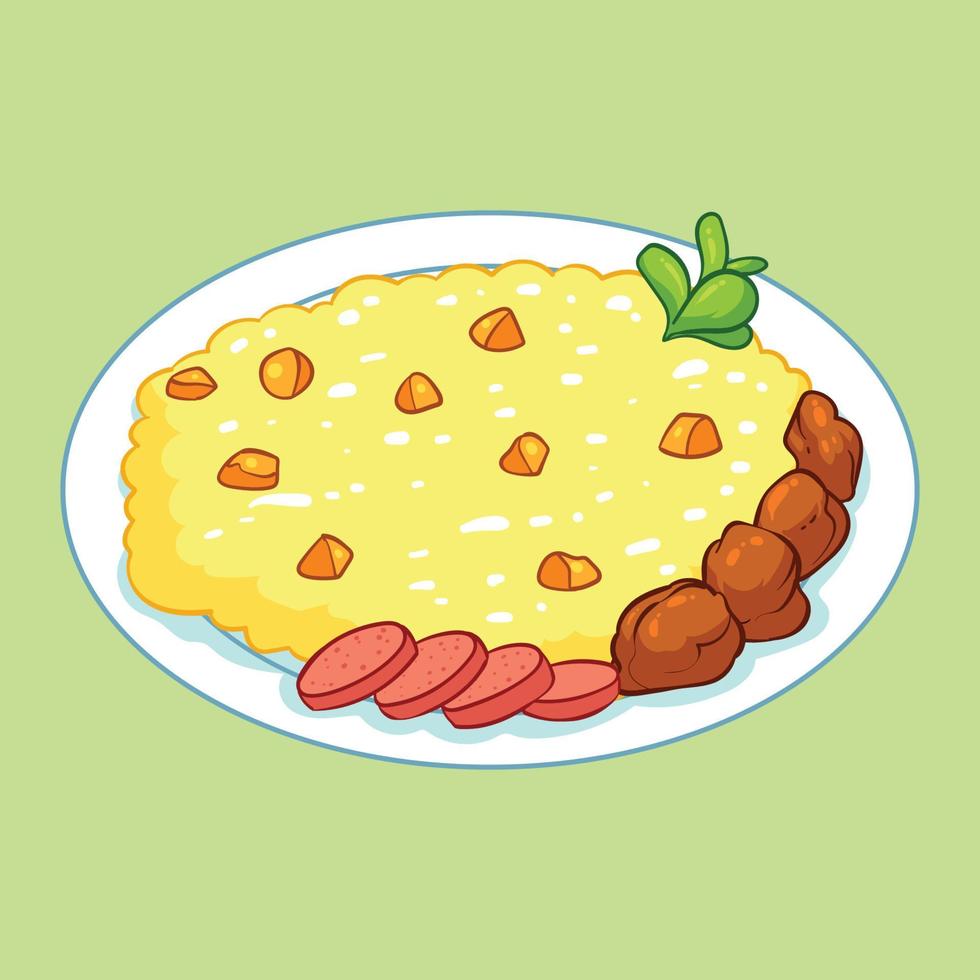 hand drawn hutspot food 1 vector