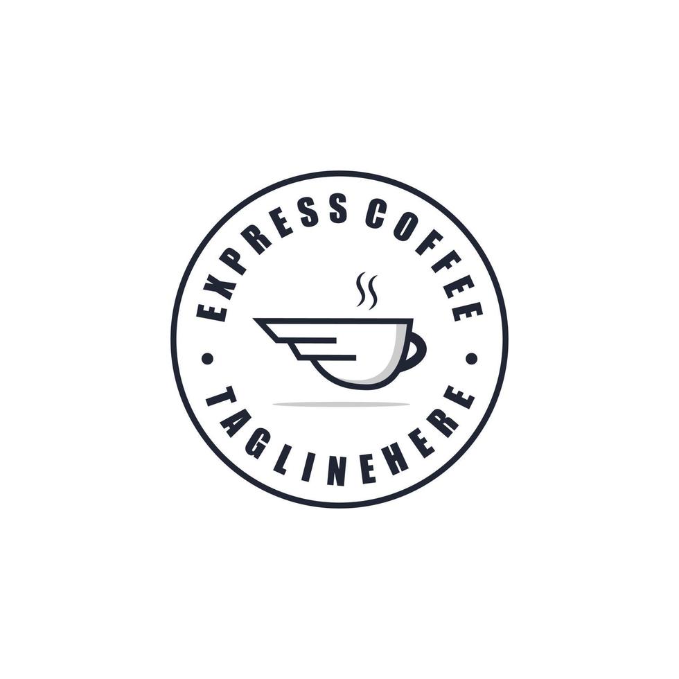 Express coffee shop logo design vector illustration 7949910 Vector Art