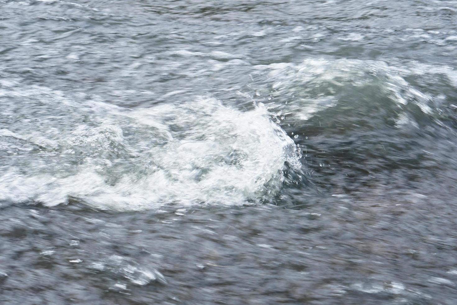 Water flows in a stream in the rainy season. photo