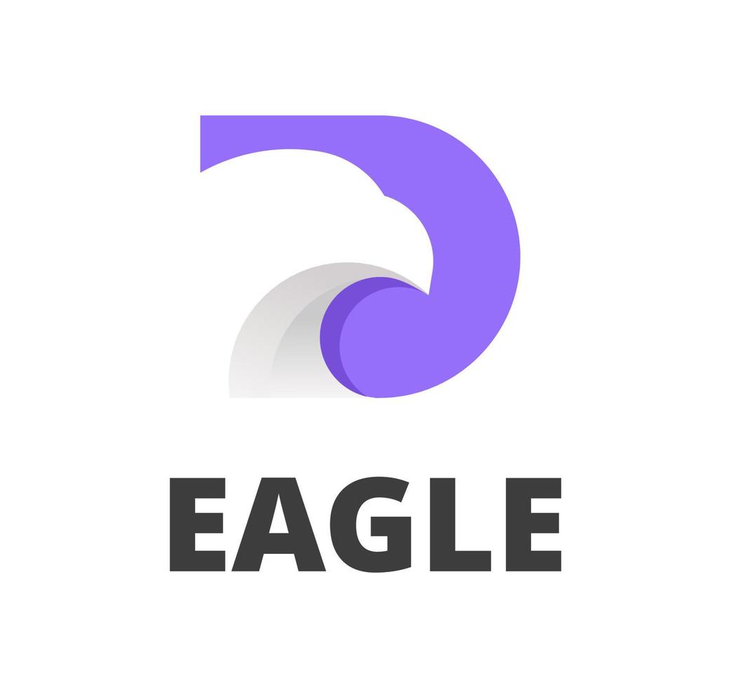 Eagle and Letter D logo combination. Simple eagle logo design. vector