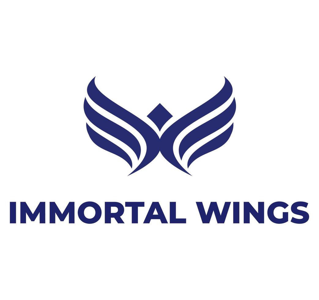 Elegant wing logo design. vector