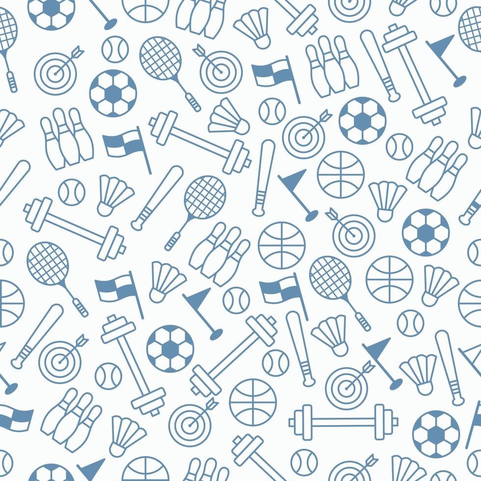 Seamless pattern with sport theme illustration vector