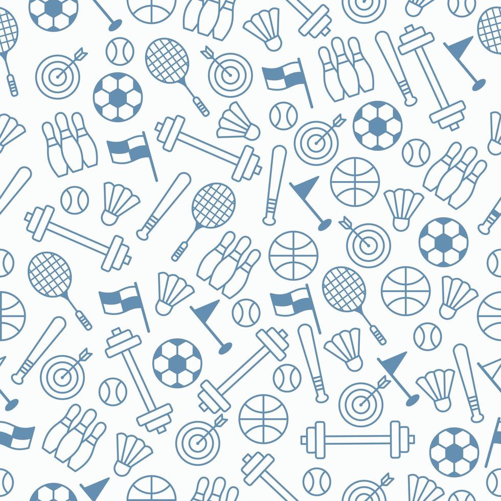 Seamless pattern with sport theme illustration vector