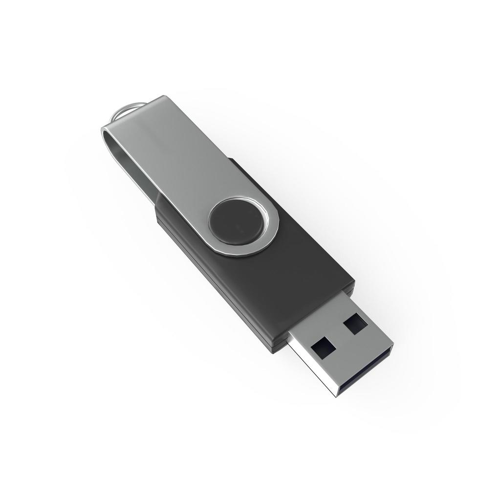 usb flash drive isolated on white background photo