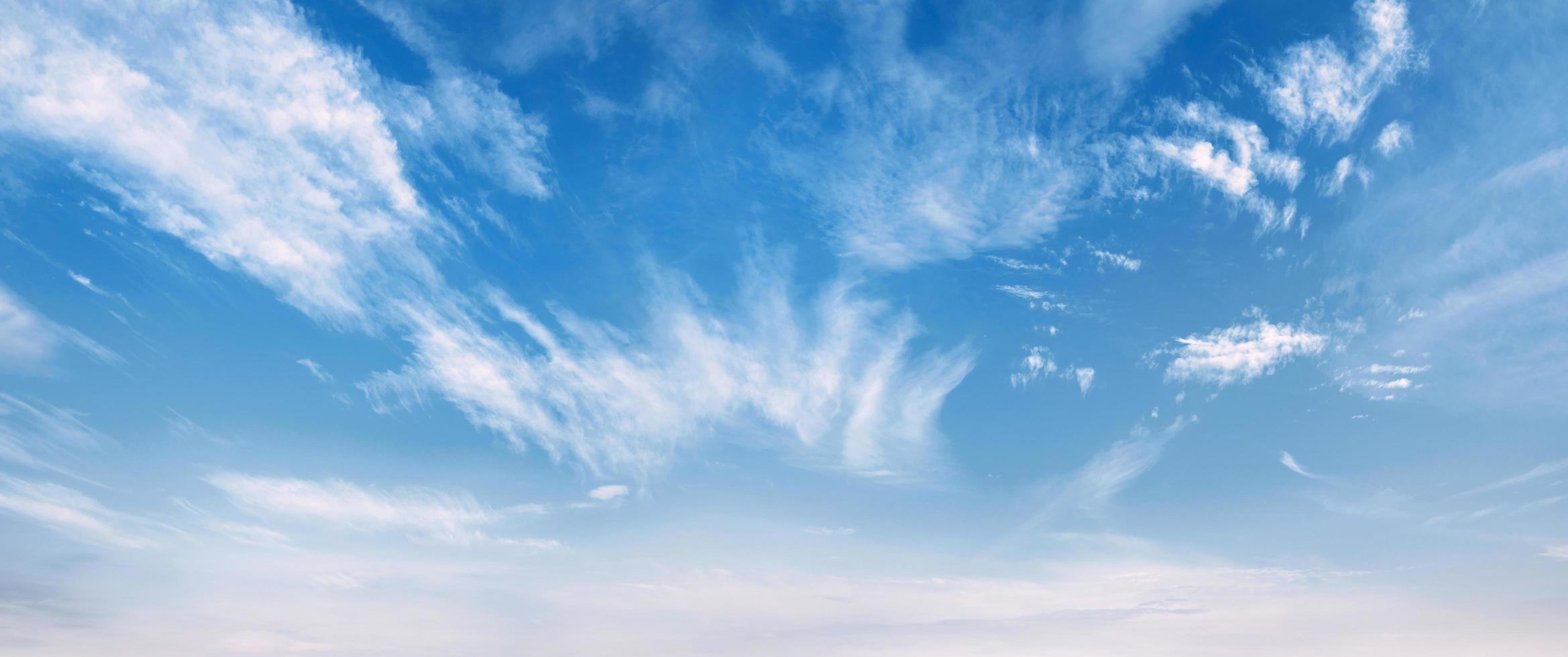 blue sky with white cloud background photo