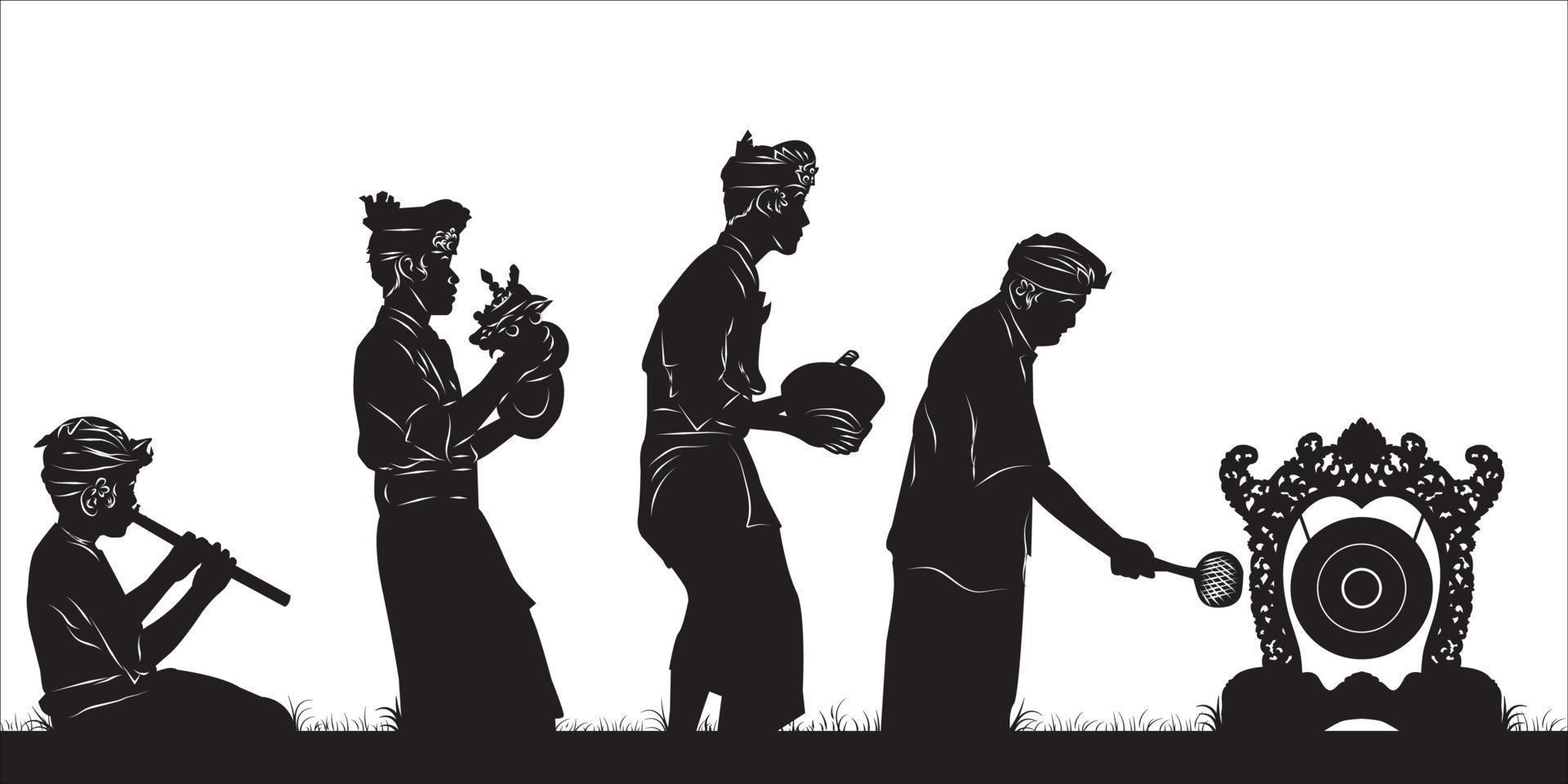 balinese gamelan baleganjur vector