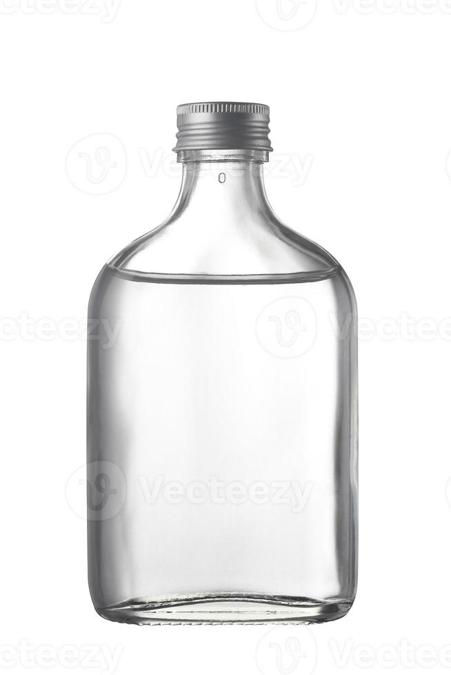 Whiskey bottle isolated on white background photo