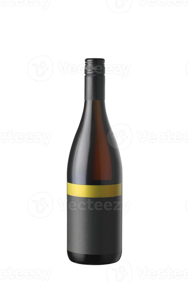 Wine bottle isolated on the white background photo