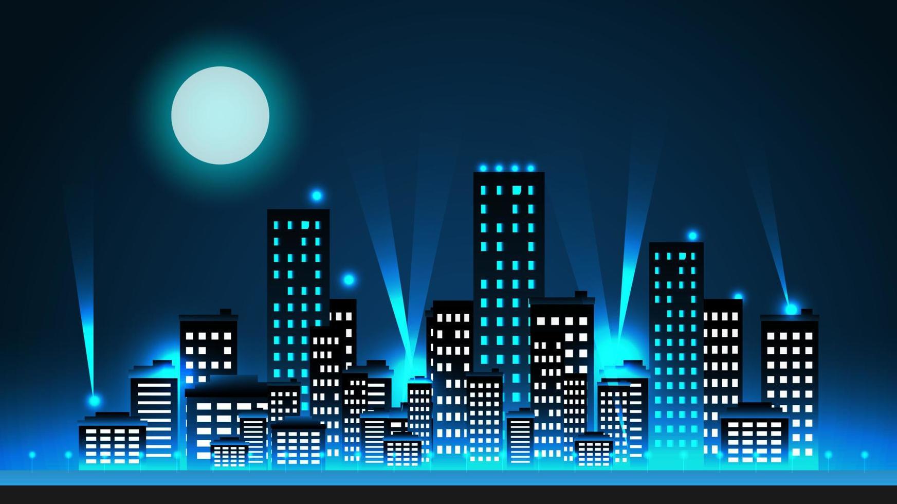 Cityscape landscape with skyscraper and road vector illustration