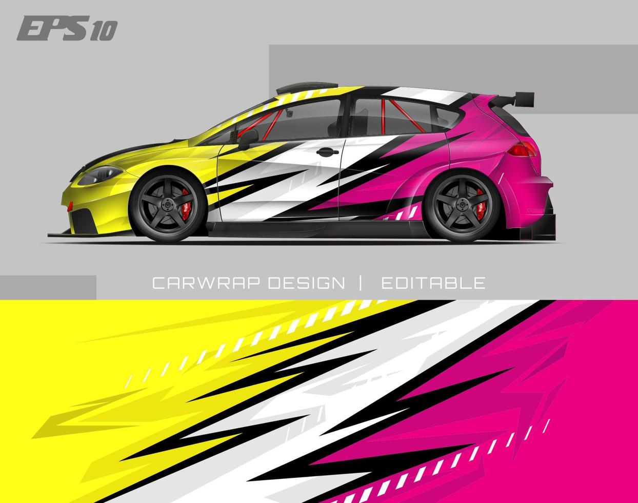 diseño de envoltura de coche abstracto diseño de fondo de carreras moderno para envoltura de vehículos, coche de carreras, rally, etc. vector