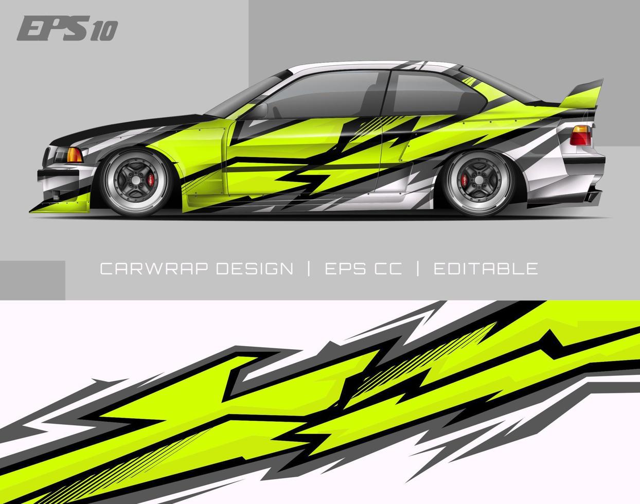 abstract car wrap design modern racing background design for vehicle wrap, racing car, rally, etc vector