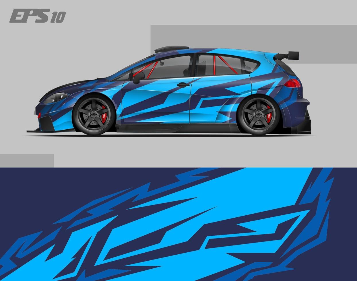 diseño de envoltura de coche abstracto diseño de fondo de carreras moderno para envoltura de vehículos, coche de carreras, rally, etc. vector