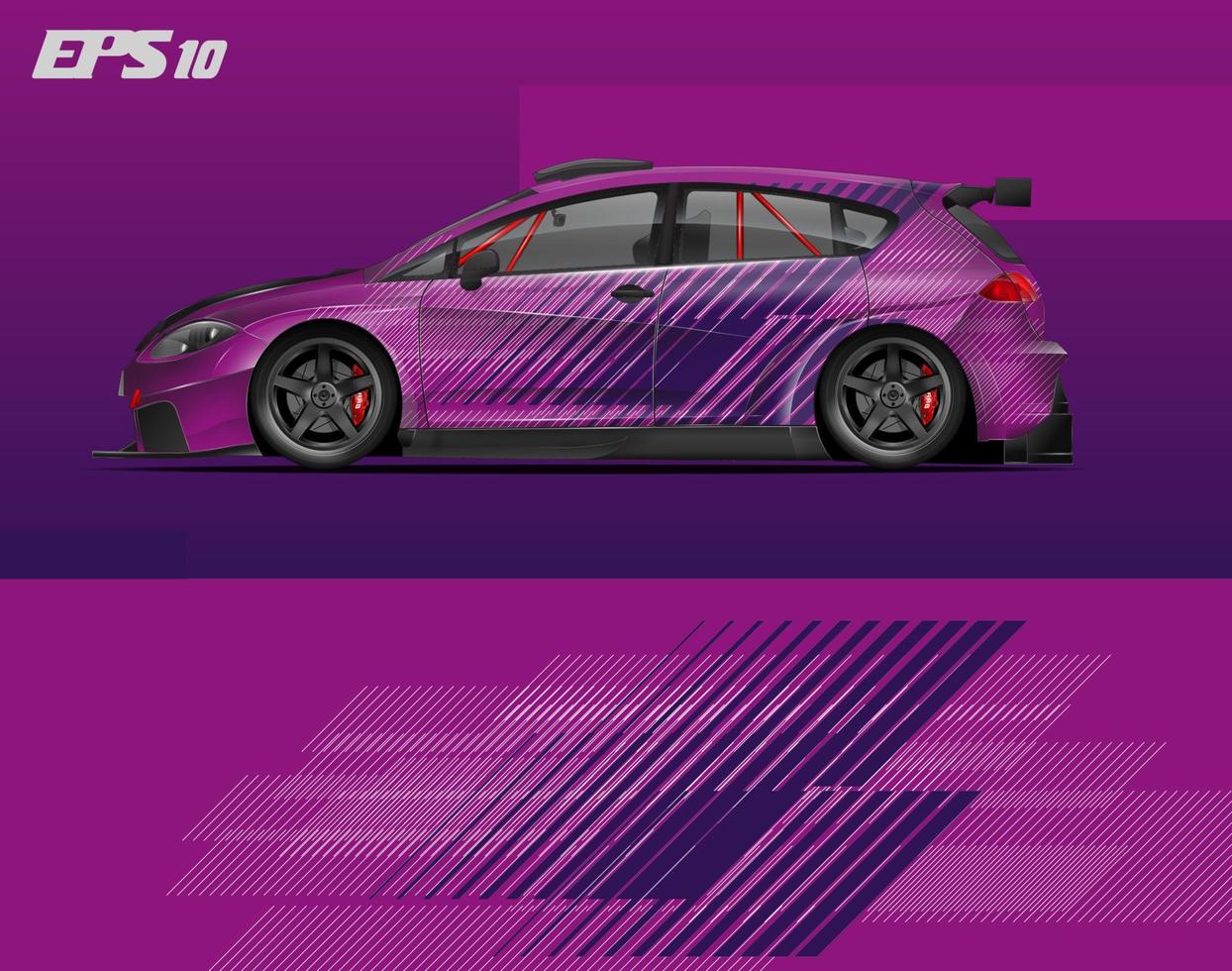 diseño de envoltura de coche abstracto diseño de fondo de carreras moderno para envoltura de vehículos, coche de carreras, rally, etc. vector