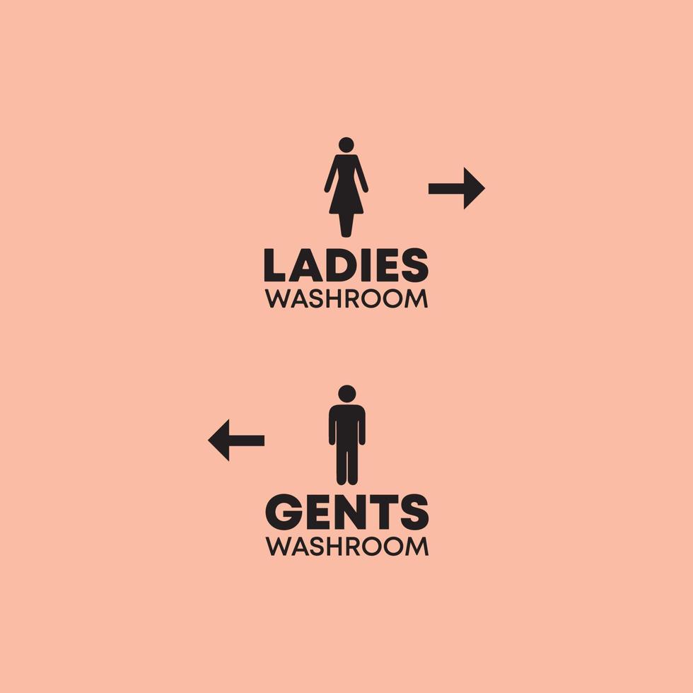 Washroom Signs ladies and gents vector