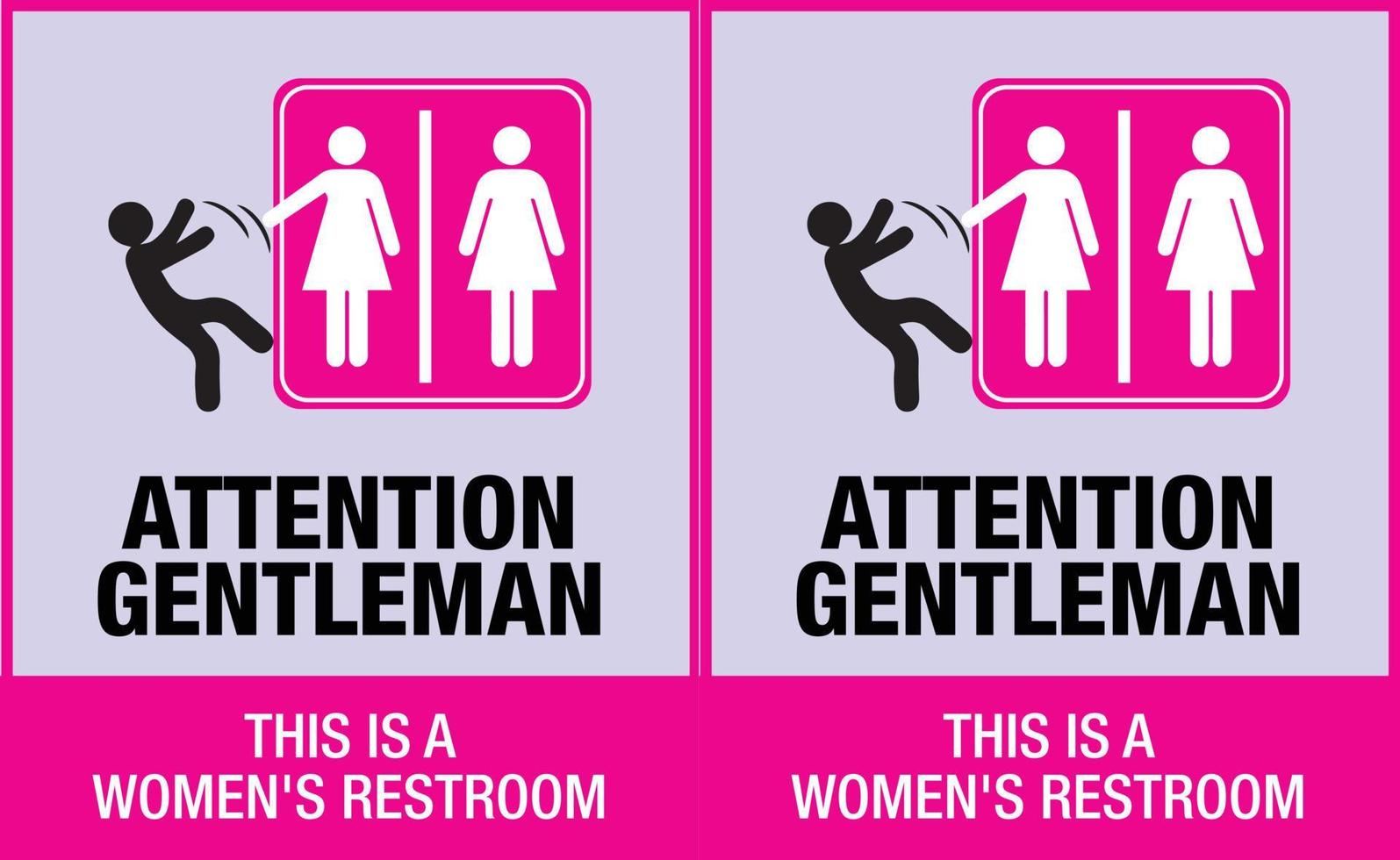 Women's Restroom Toilet sign vector