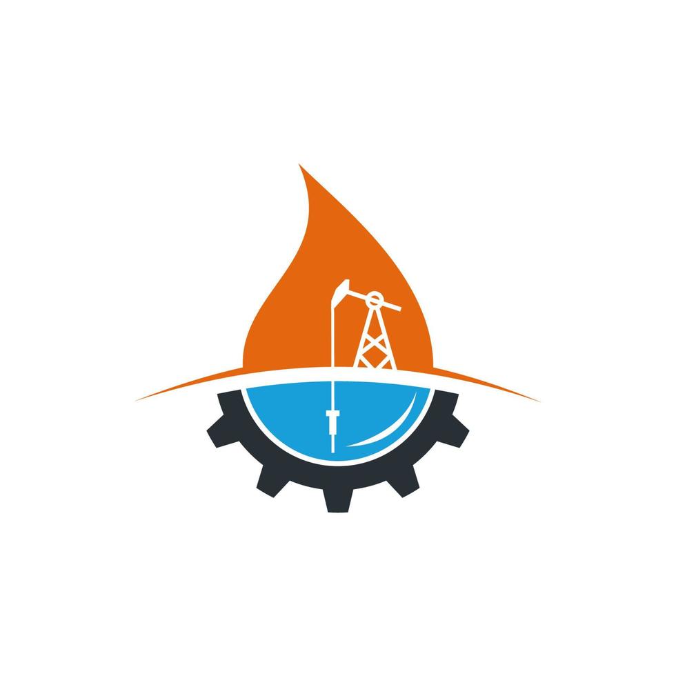 Logo Oil And Gas Pipeline Construction Industry vector
