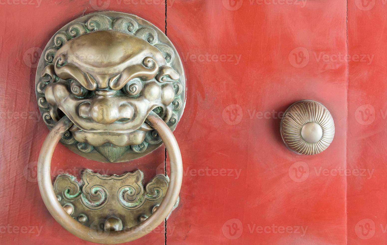 Lion head knocker from. photo