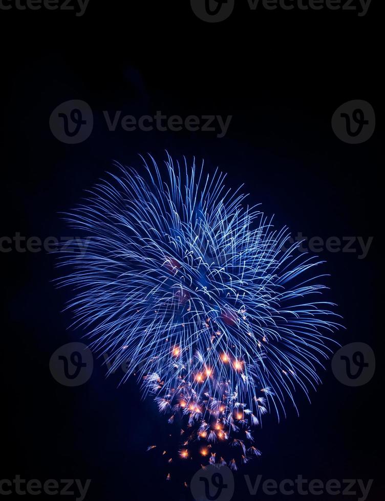 Blue sparkle firework photo