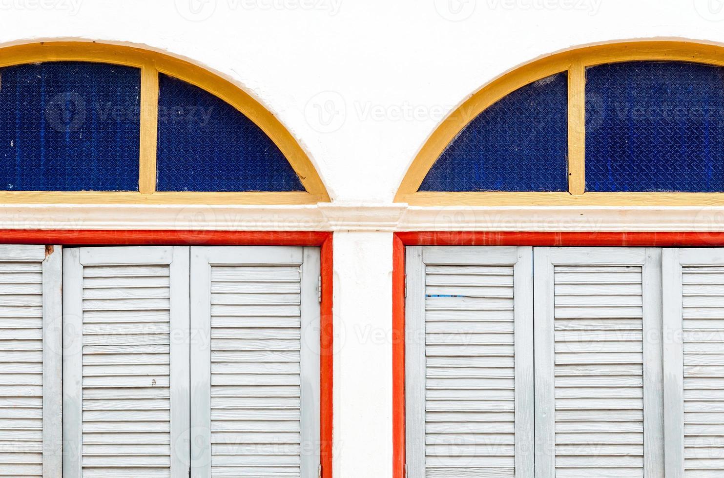 Twin wooden door photo