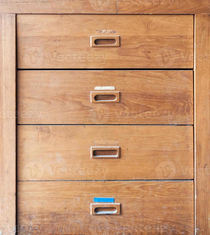 Wooden filing cabinet photo