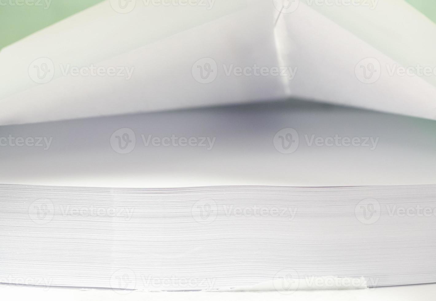 Stack Of White Printer And Copier Paper Stock Photo, Picture and