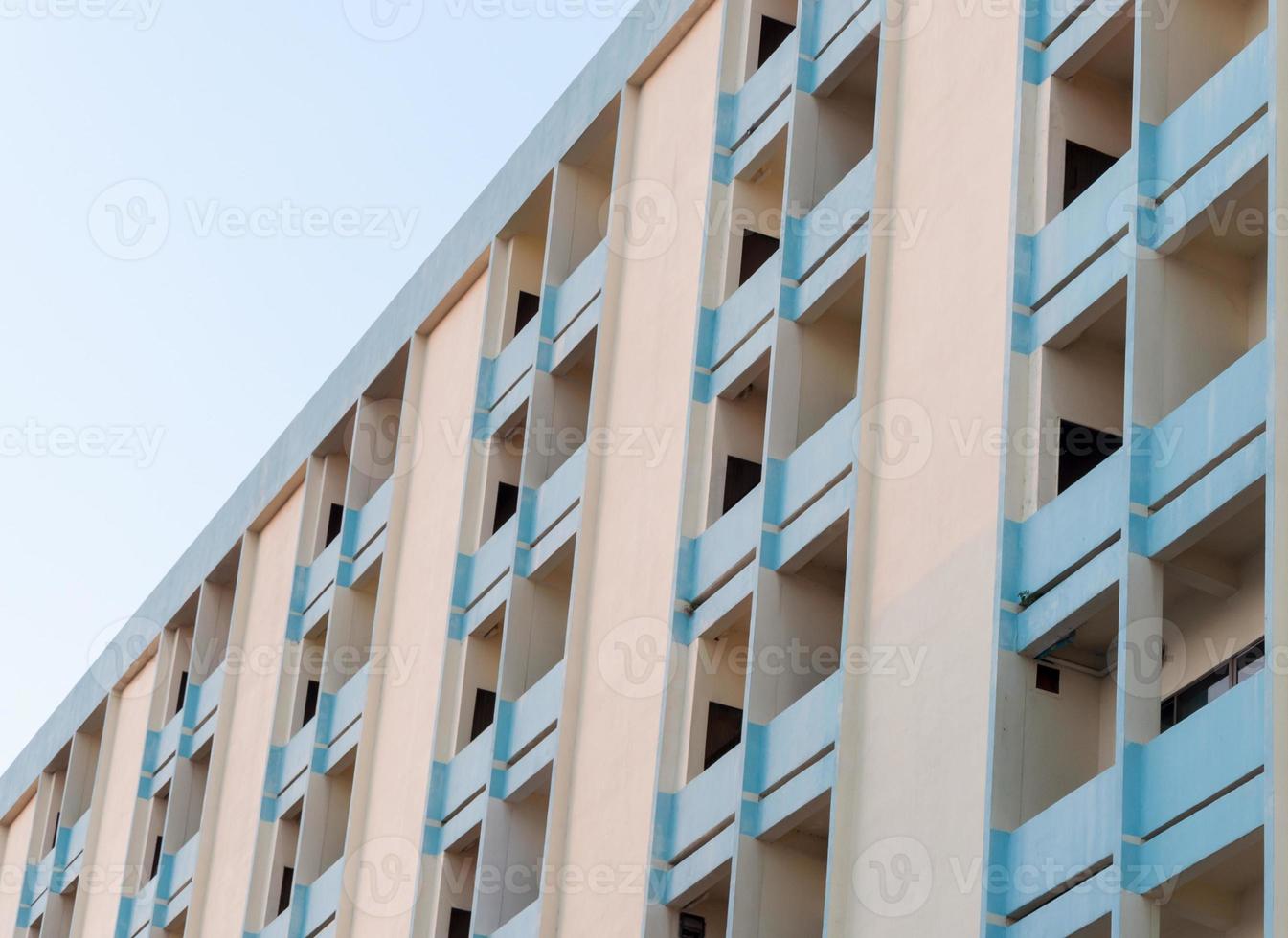 Balcony pattern of the city residential building. photo