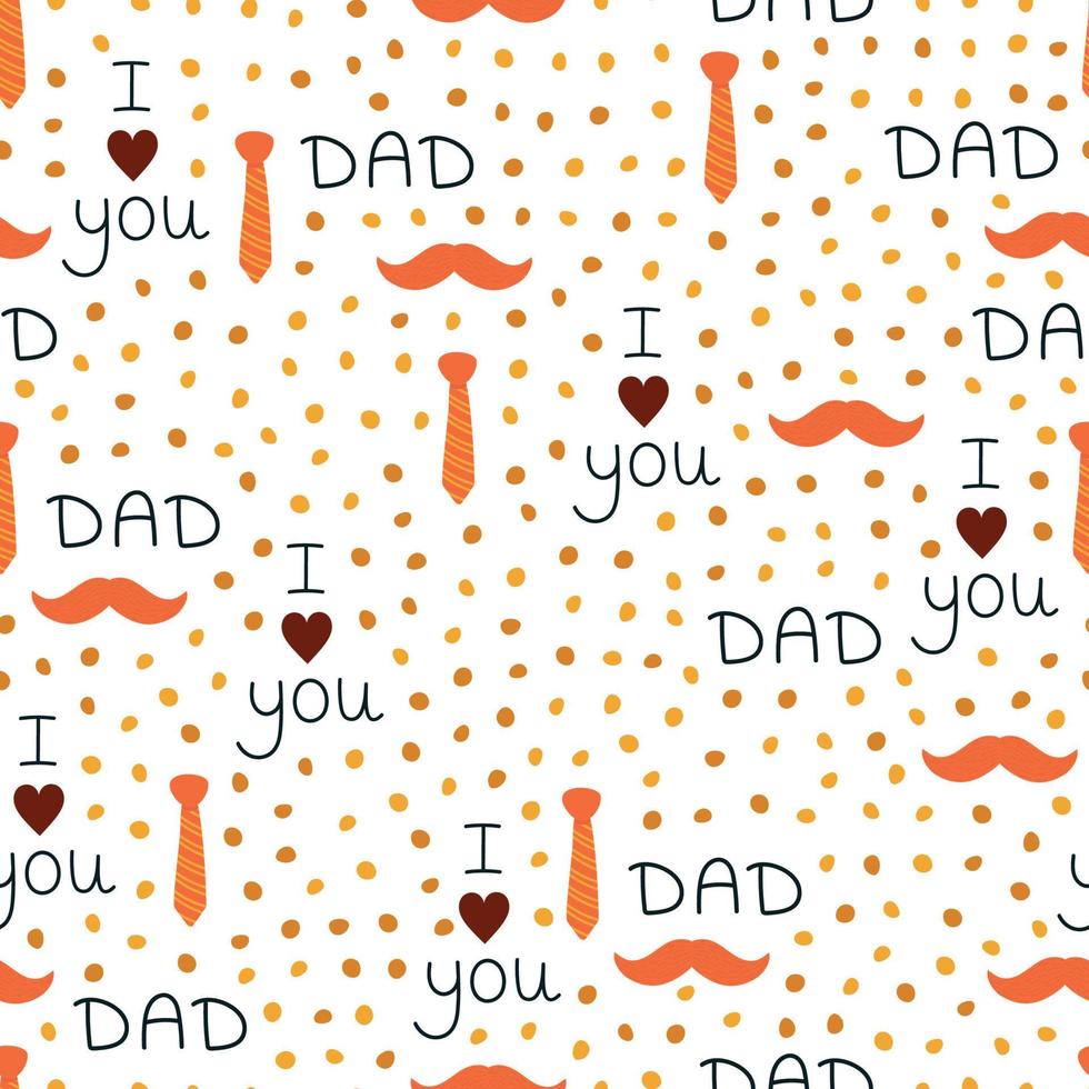 Happy father's day seamless pattern. Vector background