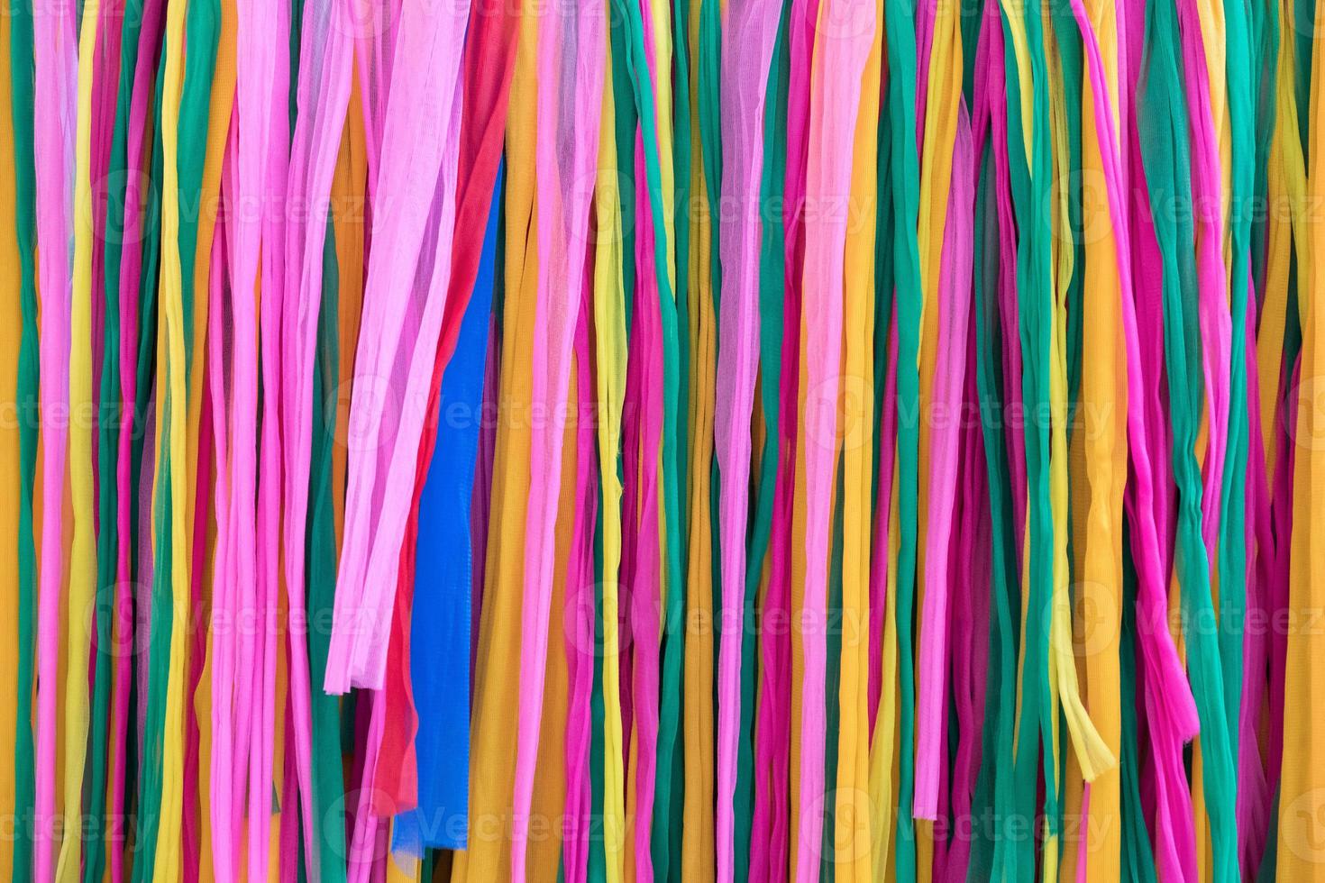 Closeup of the colorful fabric in the traditional Thai style. photo