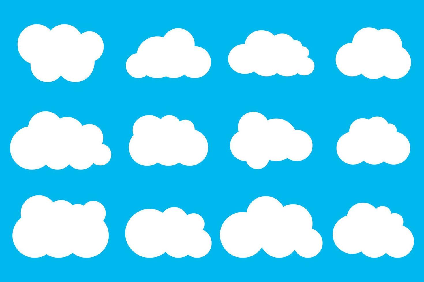 conjunto de iconos de nube ilustración vectorial vector