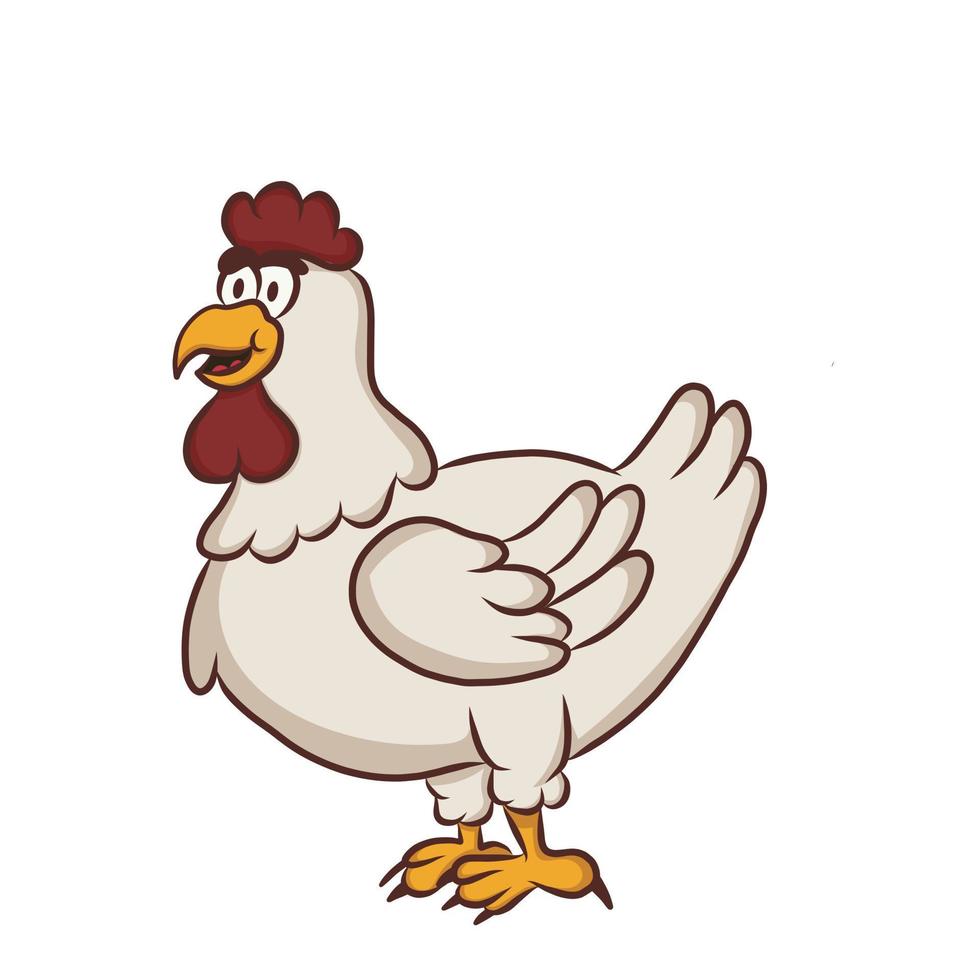 Illustration of a hen on a white background vector