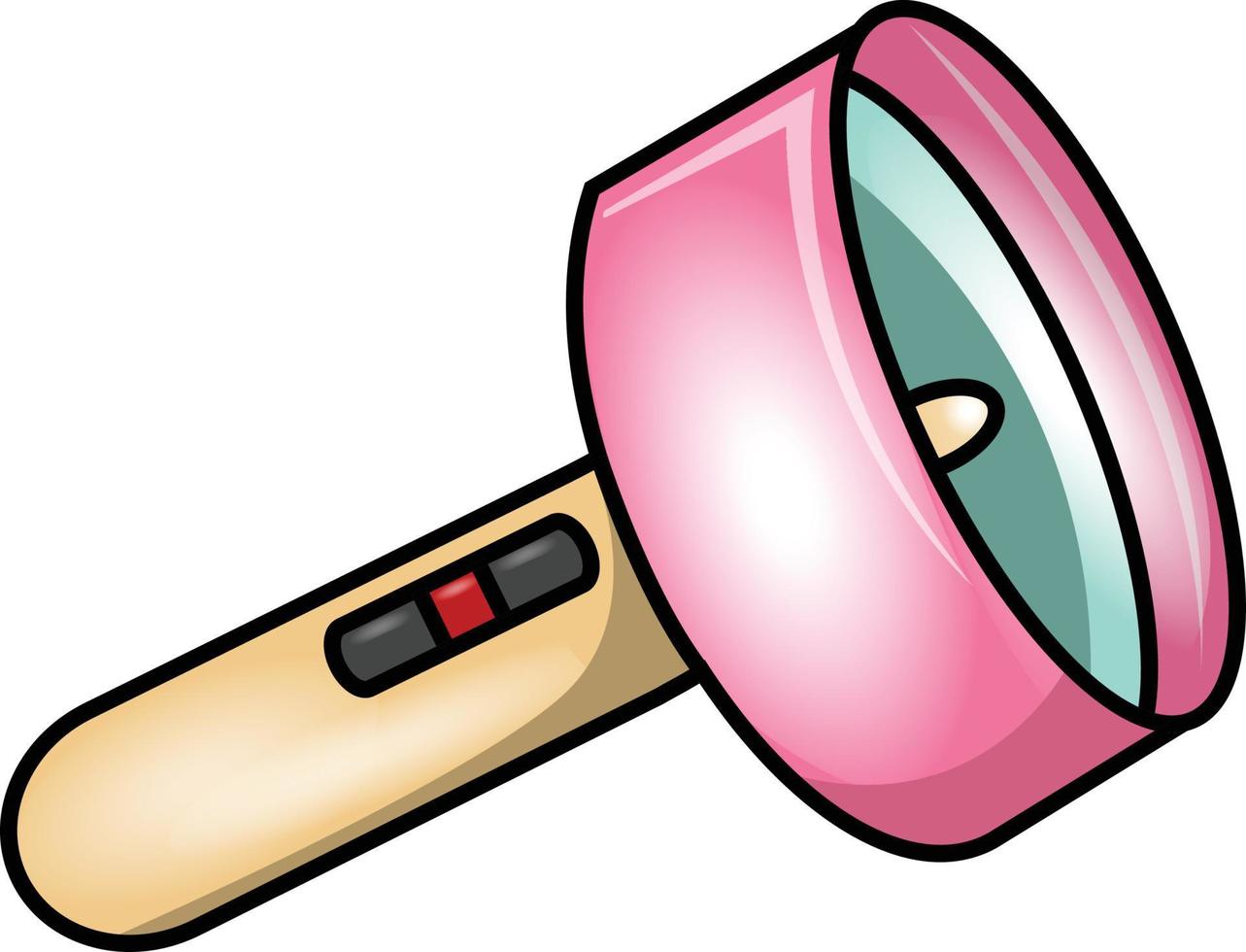 a cute flashlight for camping vector