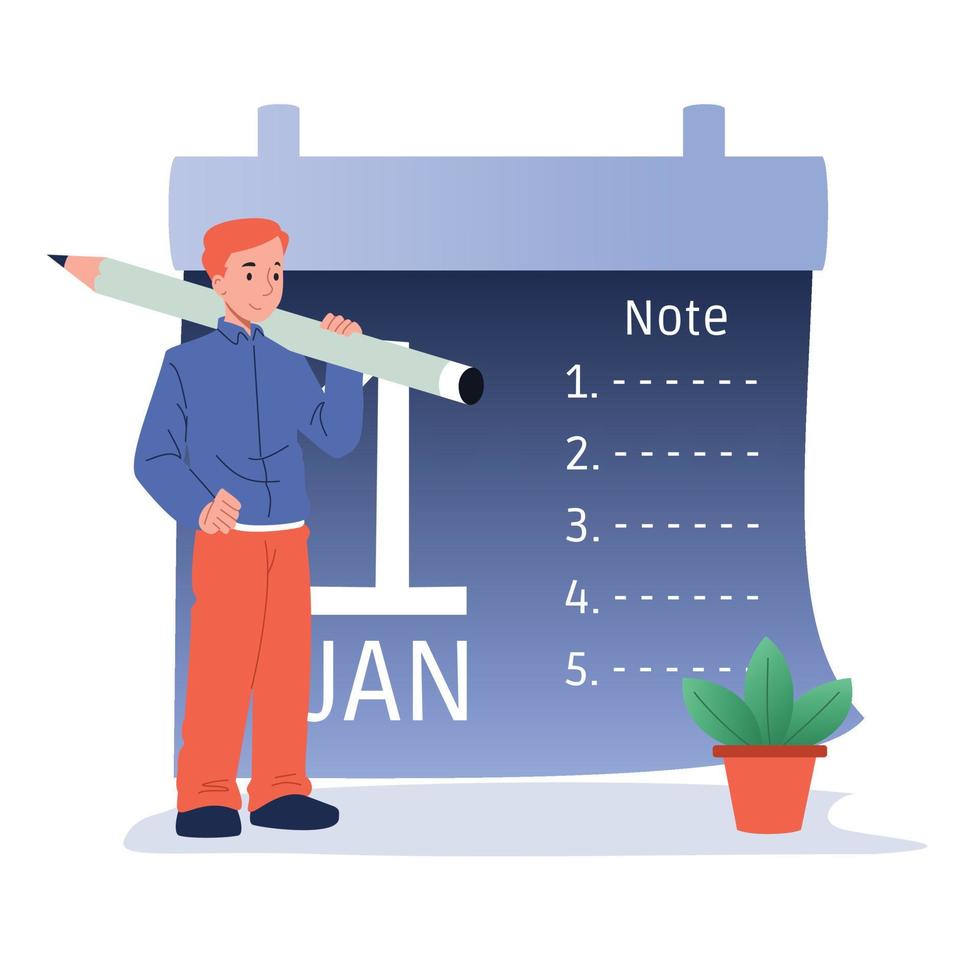 Planning and Goals Illustration vector