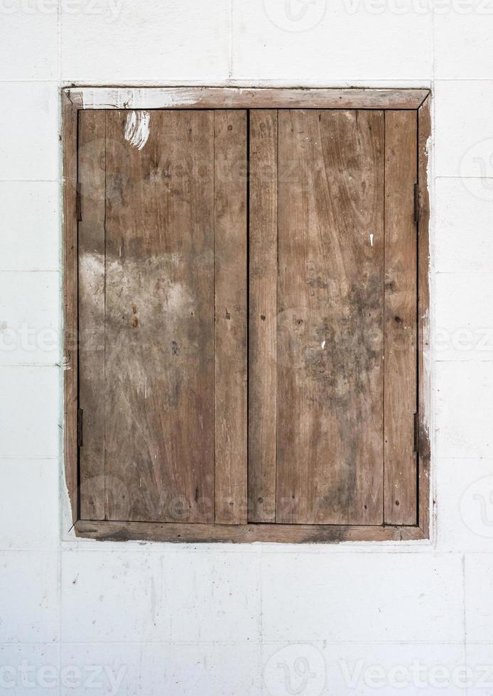 Old wooden window photo