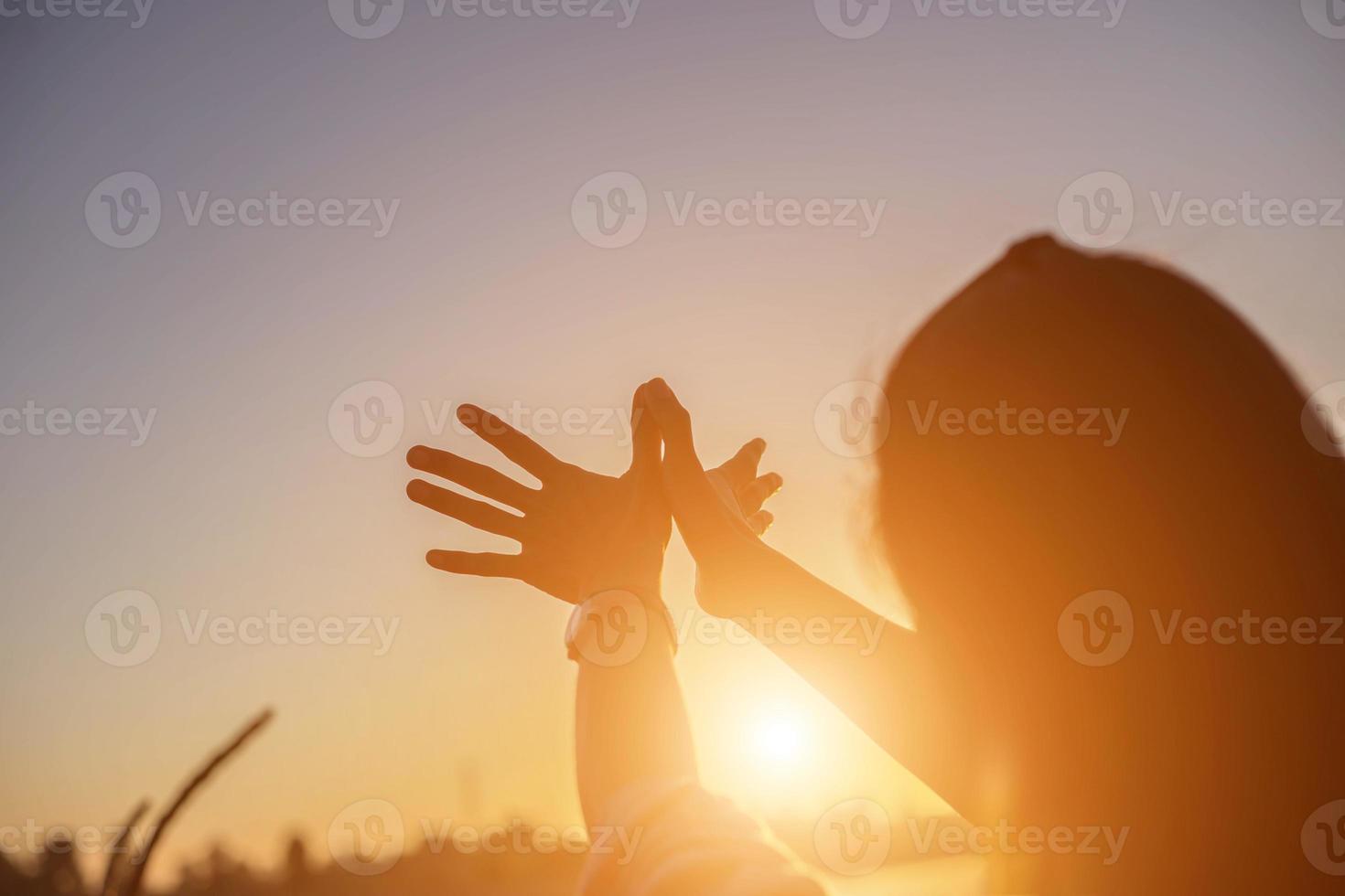 hands-shape for the Sun. photo