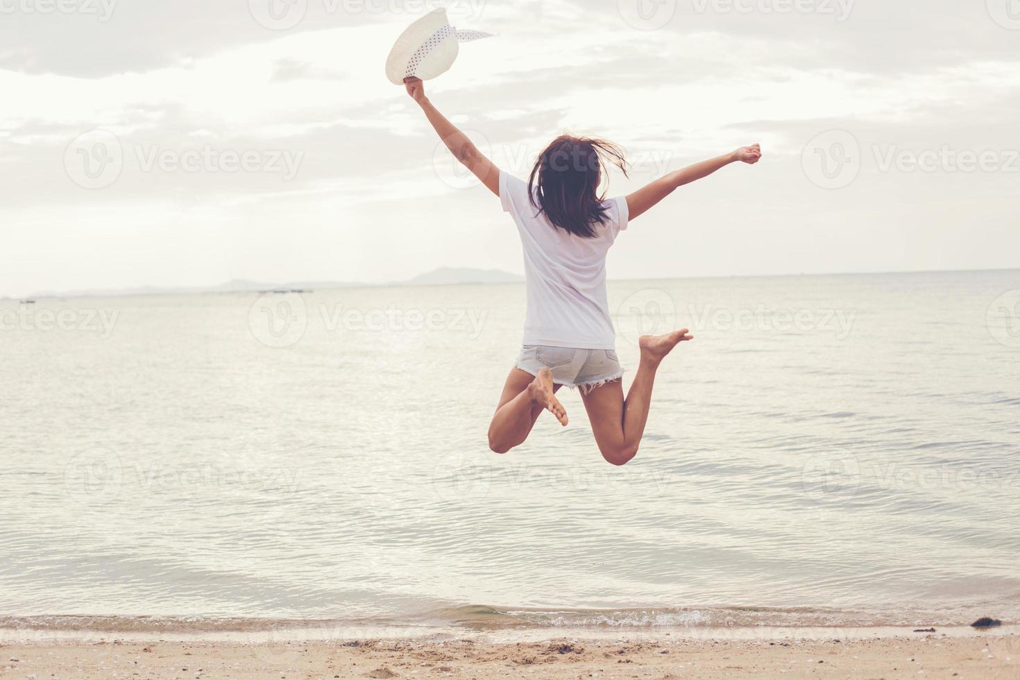 Woman at beach photo