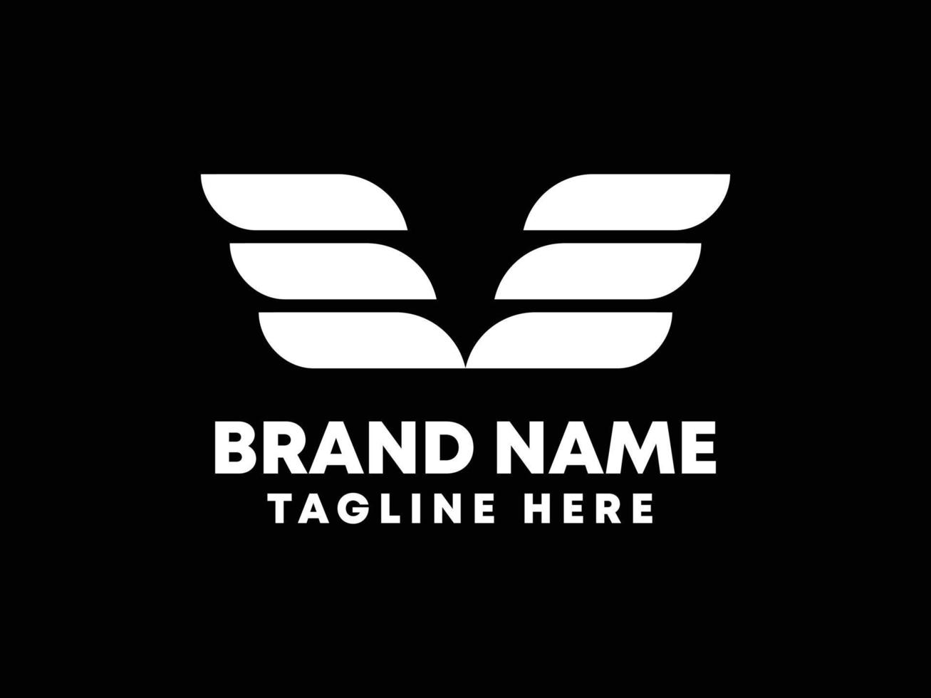 Letter V Wings Logo vector