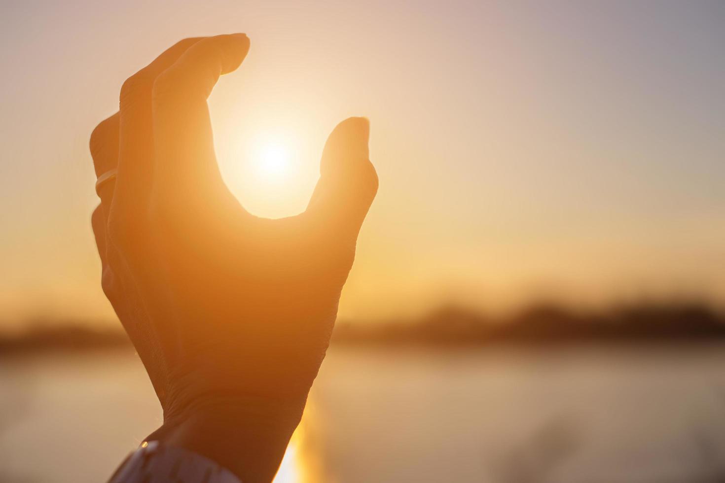 hands-shape for the Sun. photo