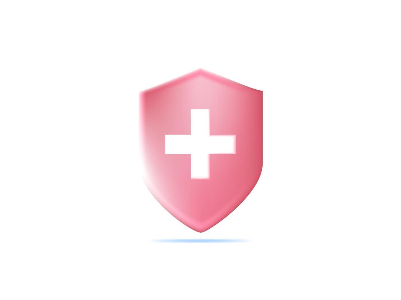 3d shield vector icon. immune and protection