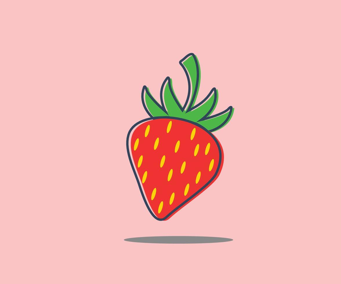 Strawberry fruit icon vecktor vector