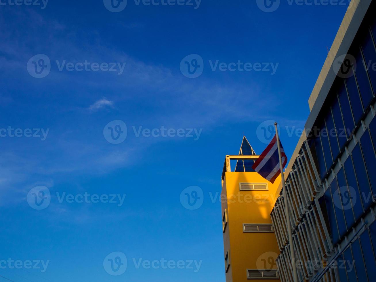 The building and blue sky photo