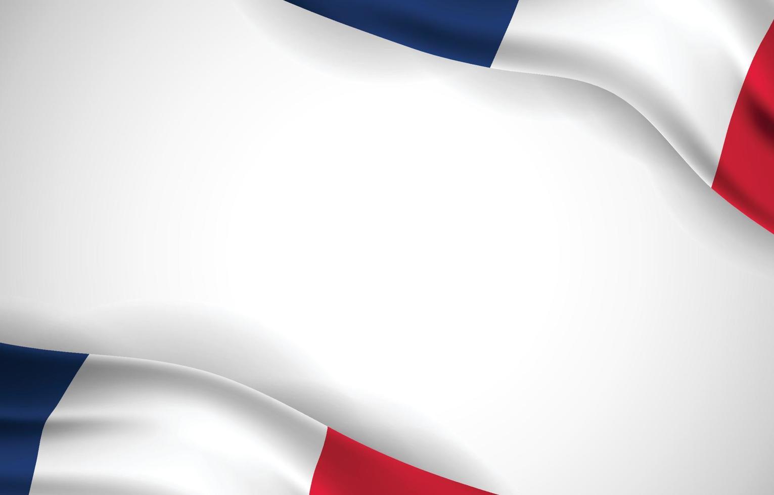 French Flag in White Background vector