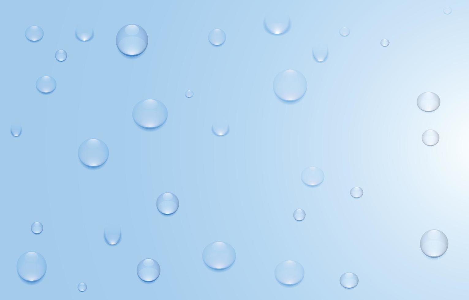 Water dews in Baby Blue Background vector