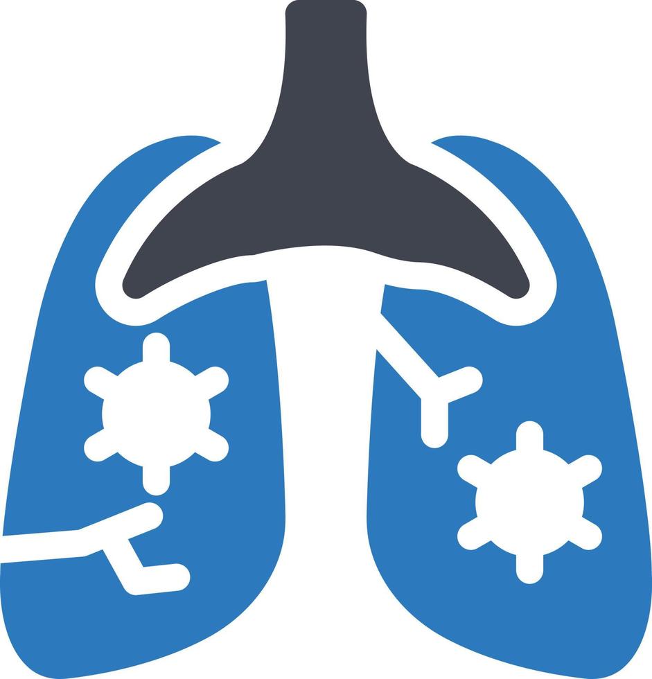 ilustración de vector de polvo de pulmones en un fondo. símbolos de calidad premium. iconos vectoriales para concepto y diseño gráfico.