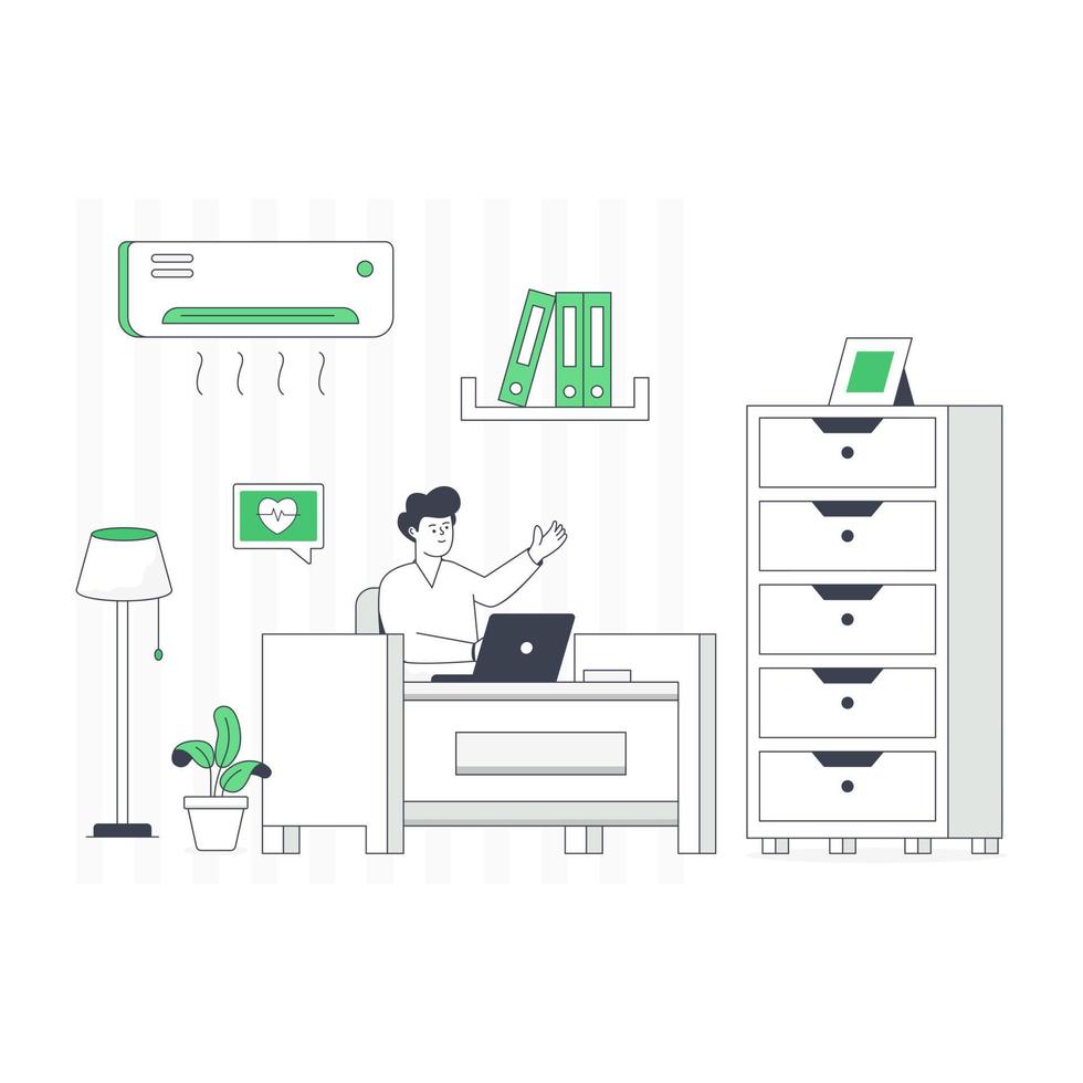 Look at this flat illustration of doctor office vector